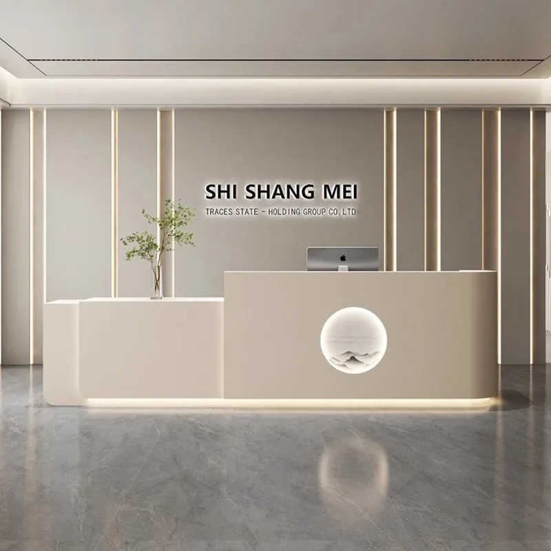 Office Furniture Store - Mesa de Recepção Estilo Nórdico Moderna
