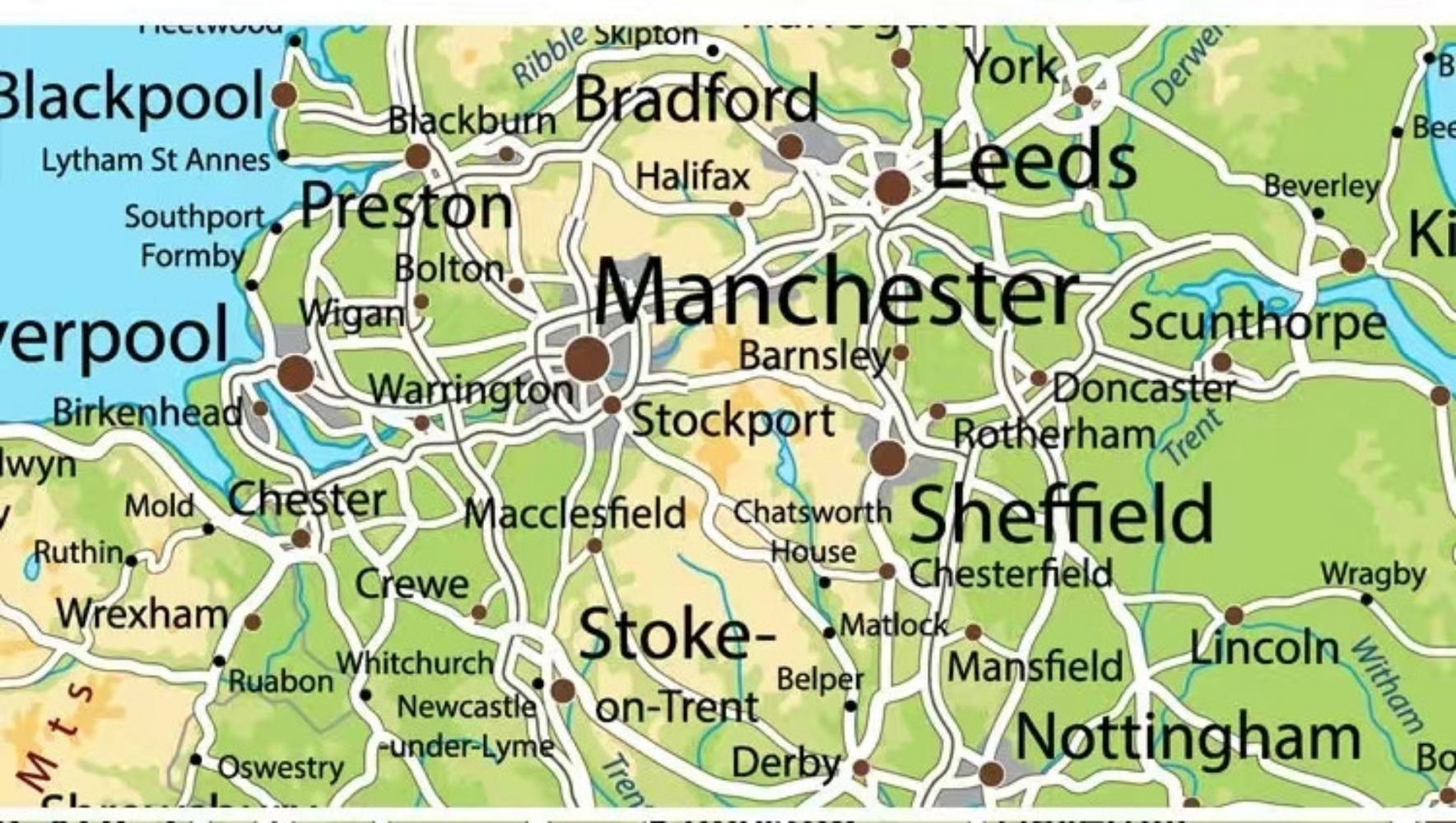 Grande Mapa do Reino Unido em  - Office Furniture Uk avaliação e preço